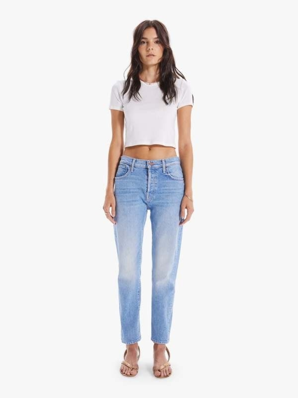 EUC- MOTHER The Scrapper High Rise Ankle Straight Jean Camera Obscura Size 27